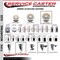Service Caster 5'' Nylon Swivel 3/4'' Expanding Stem Caster Set with Brake, 4PK SCC-EX20S514-NYS-PLB-34-4 - alternate 2